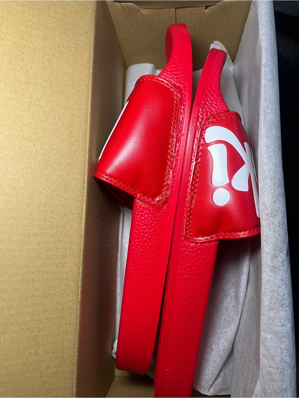 Men Red “Cookies” Slides - Picture 6 of 8